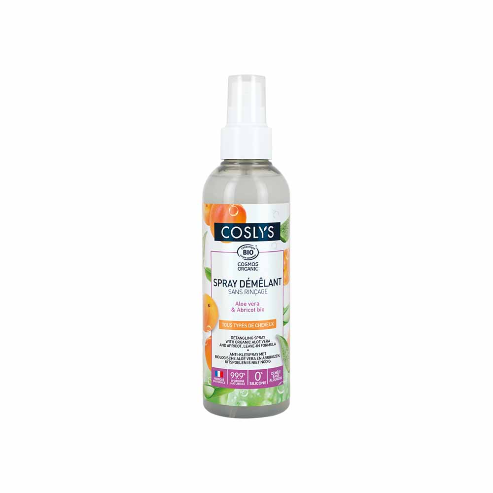 Coslys Spray demelant aloe vera et abricot bio Tous types de cheveux 200ml