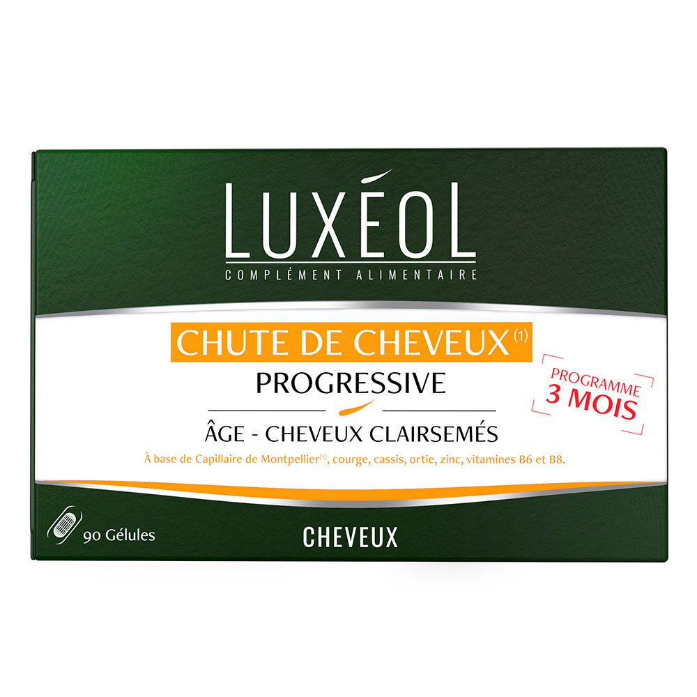 Luxeol Chute de Cheveux Progressive 3 mois 90 gélules