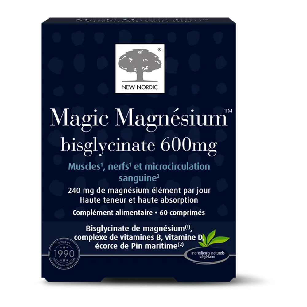 New Nordic Magic Magnésium Bisglycinate 60 comprimés