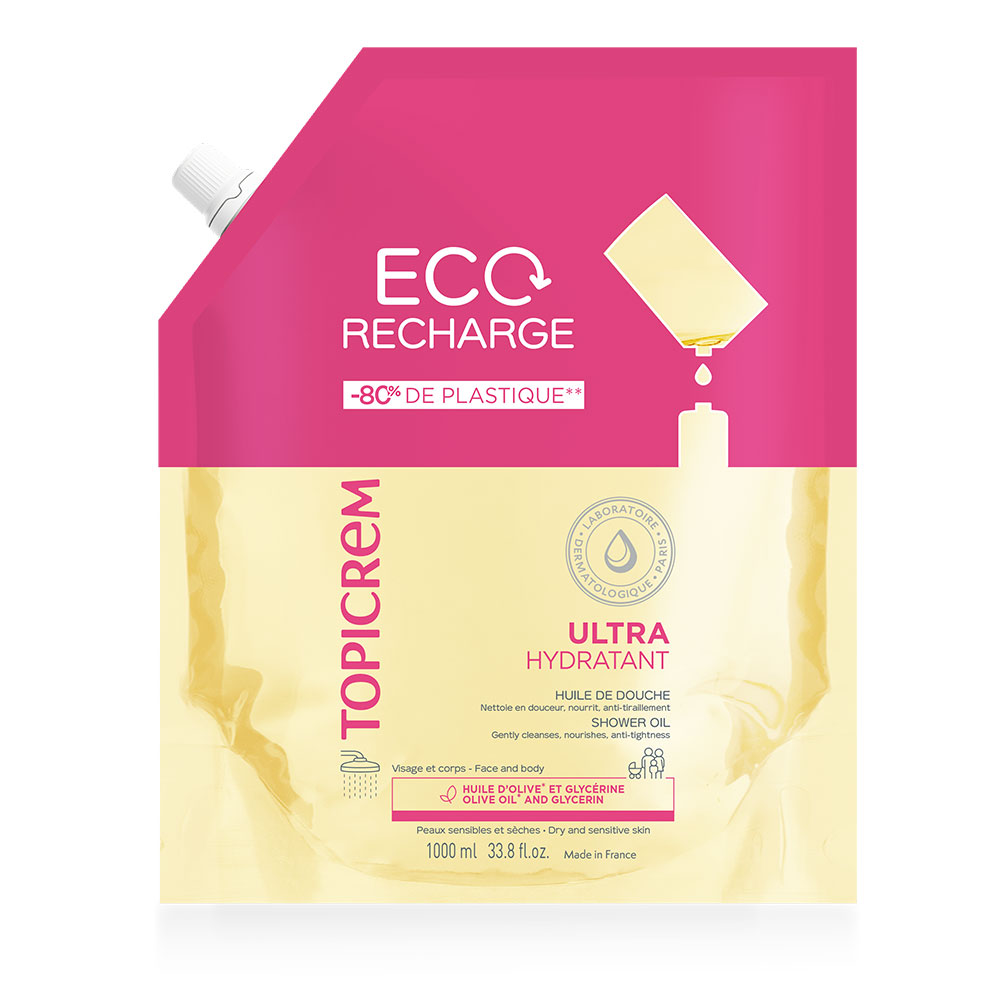 Topicrem Ultra-Hydratant Eco Recharge Huile de Douche 1000ml