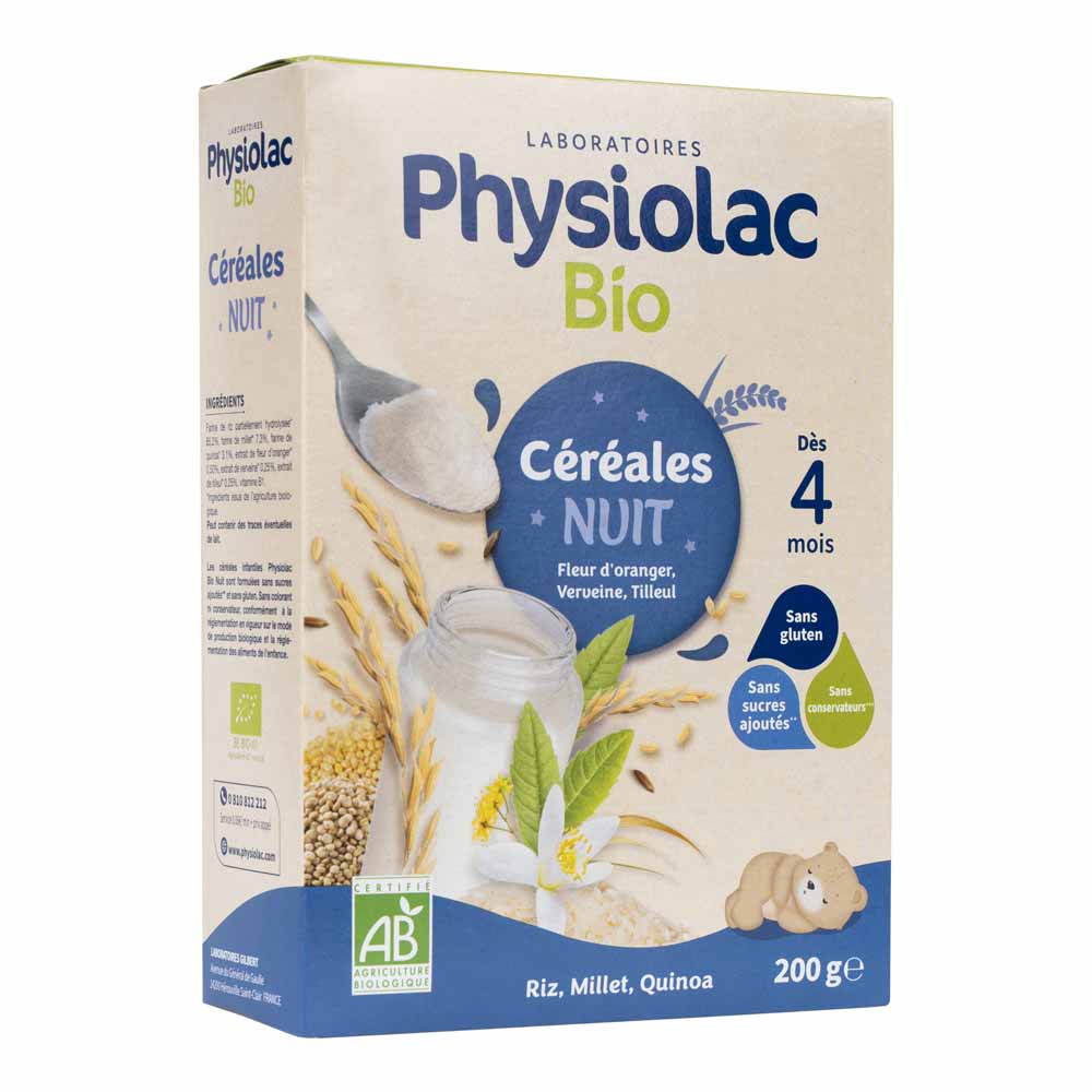 Physiolac Céréales Nuit Dès 4 Mois 200g