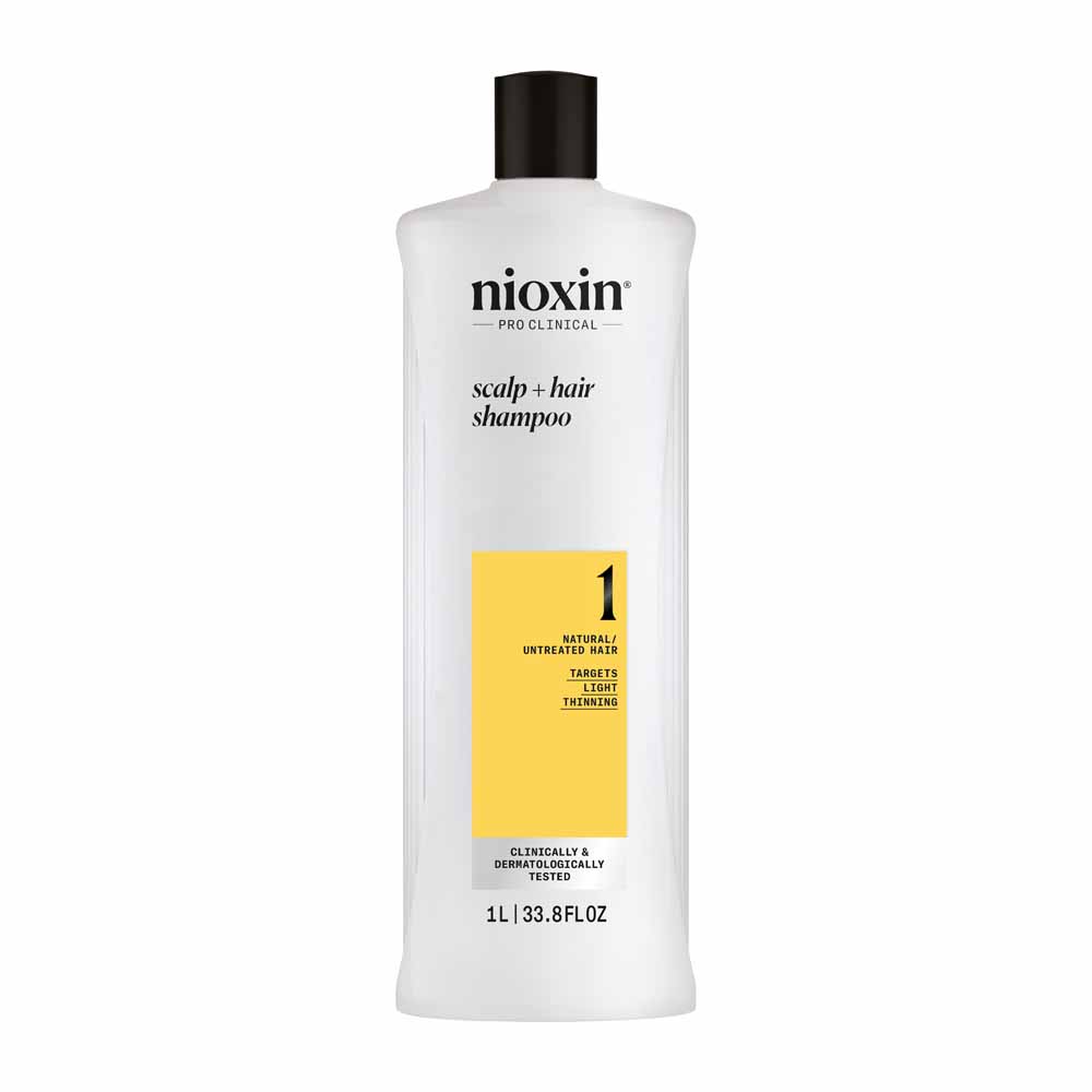Nioxin Shampooing System 1 Cheveux Naturels et Chute Modérée 1L