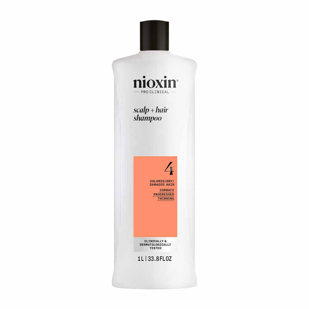 Nioxin Shampooing System 4 Cheveux Colorés/secs/abîmés et Chute Avancée 1L