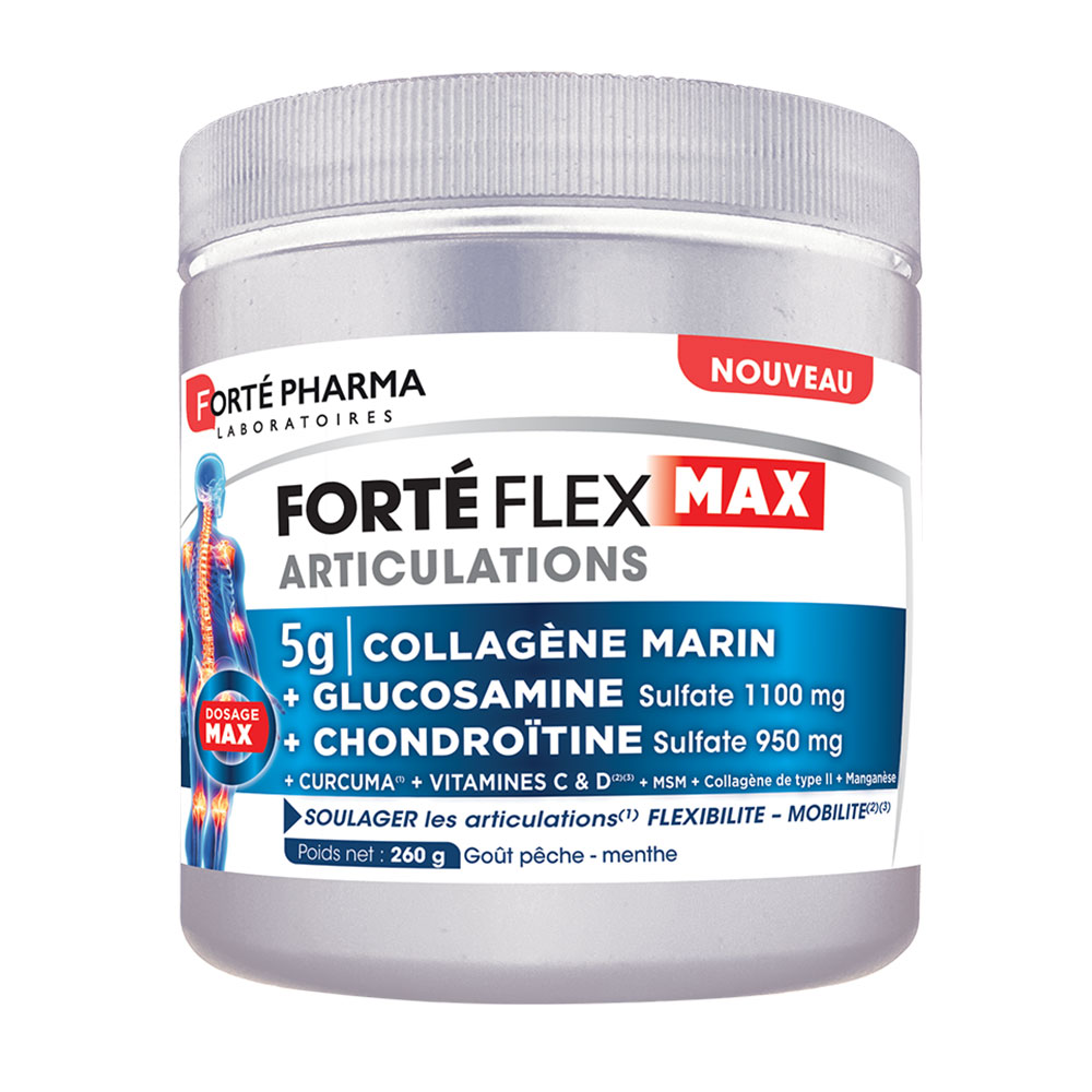 Forté Pharma Forté Flex Max Articulations 5g Collagène Marin Goût Pêche - Menthe 260g