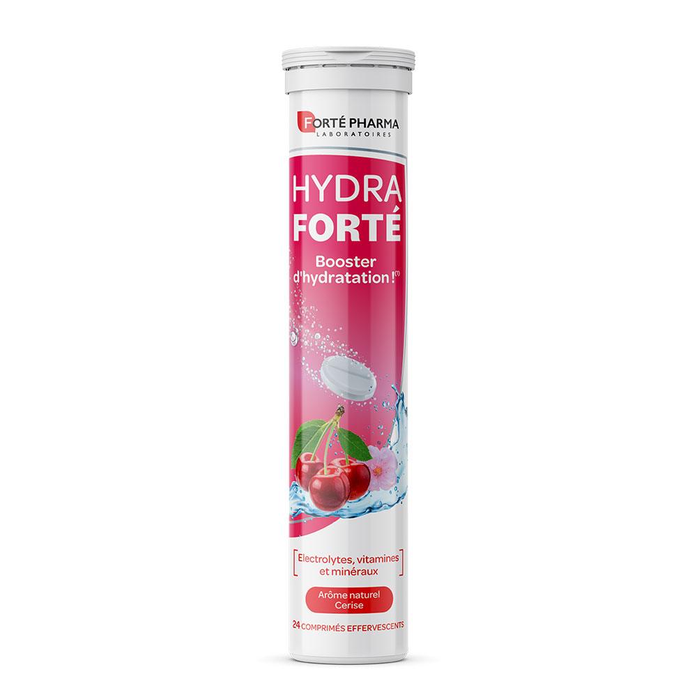 Forté Pharma Hydra Forté Booster D'hydratation Arôme Naturel Cerise 24 comprimés effervescents