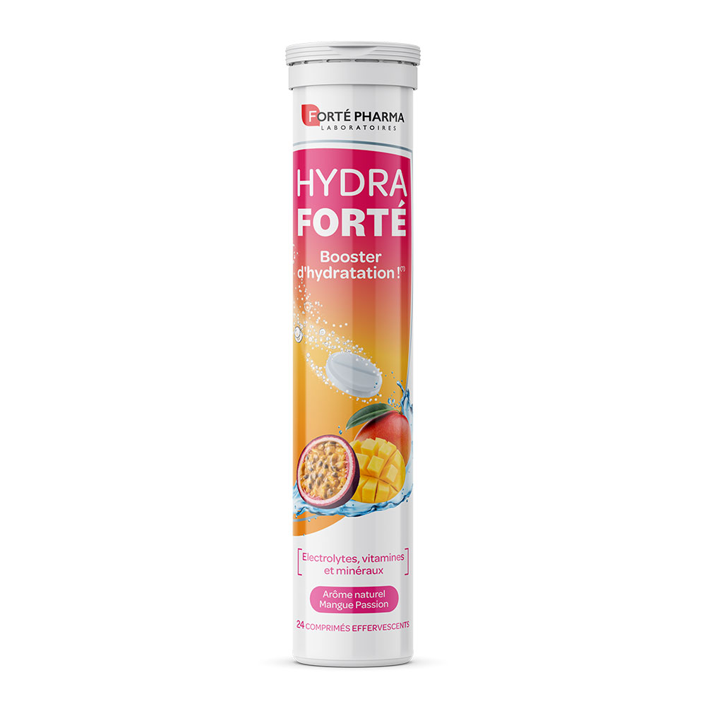 Forté Pharma Hydra Forté Booster D'hydratation Arôme Naturel Mangue Passion 24 comprimés effervescents