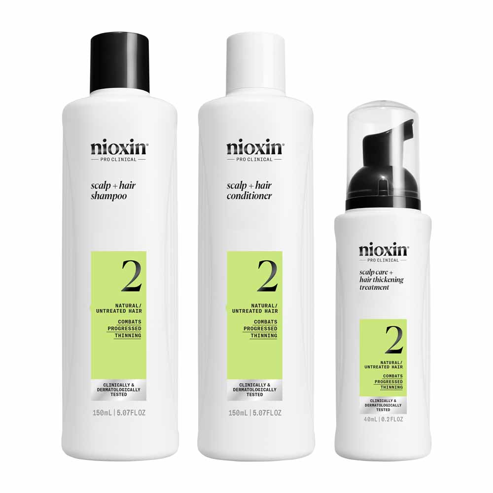 Nioxin Kit Systeme 2 Soin Densifiant Cheveux Naturels Et Tres Clairsemes 340ml