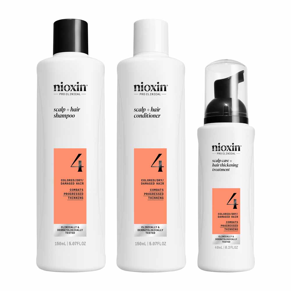 Nioxin Kit Systeme 4 Soin Densifiant Cheveux Colores Et Tres Clairsemes 340ml