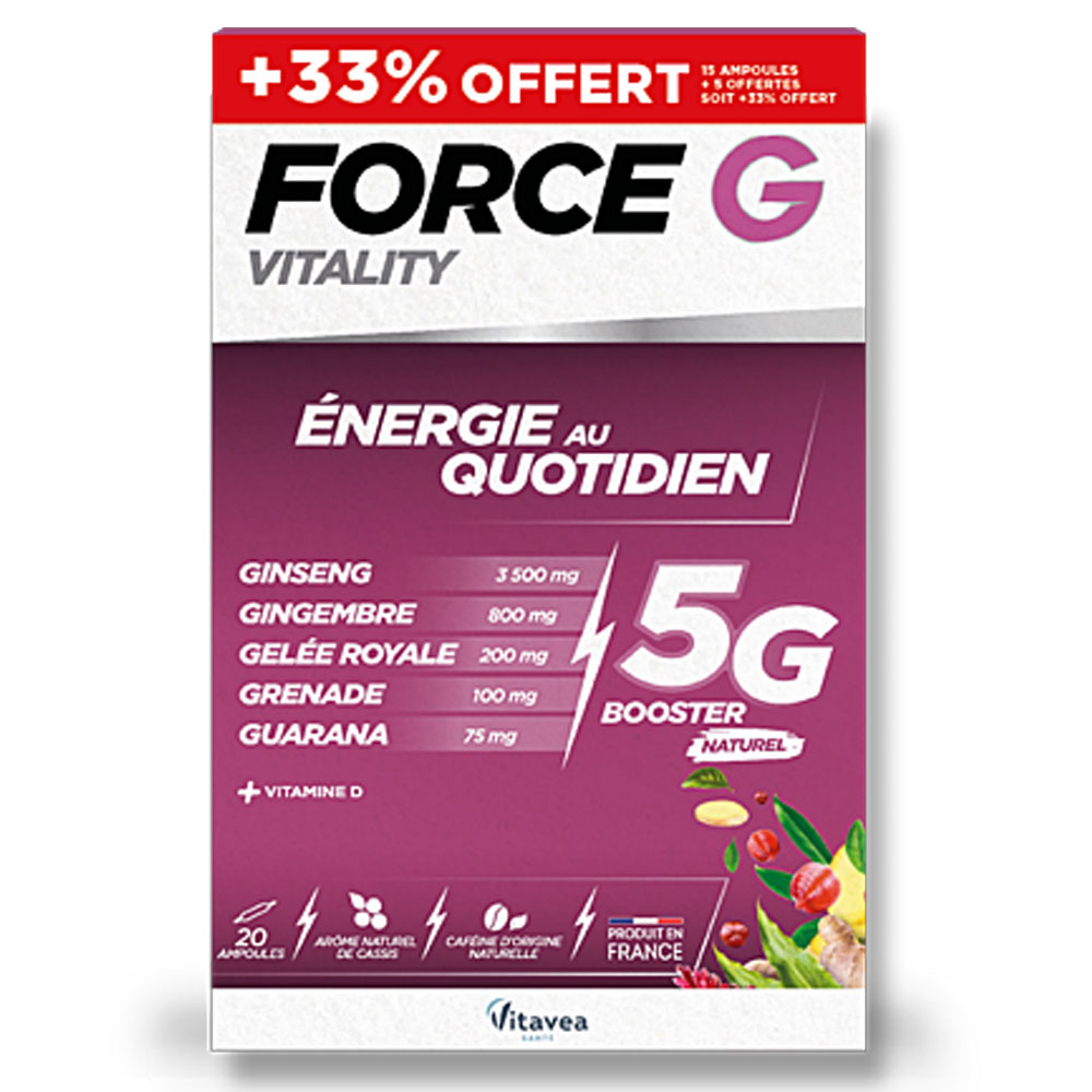 Vitavea Santé Force G Vitality Energie Au Quotidien 20 Ampoules