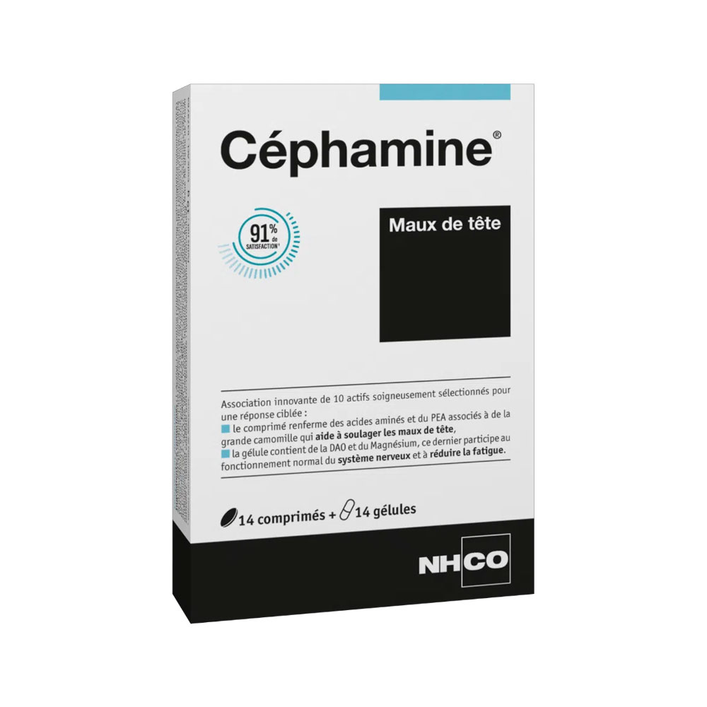 Nhco Nutrition Cephamine Maux de Tête 14 Gélules + 14 Comprimés