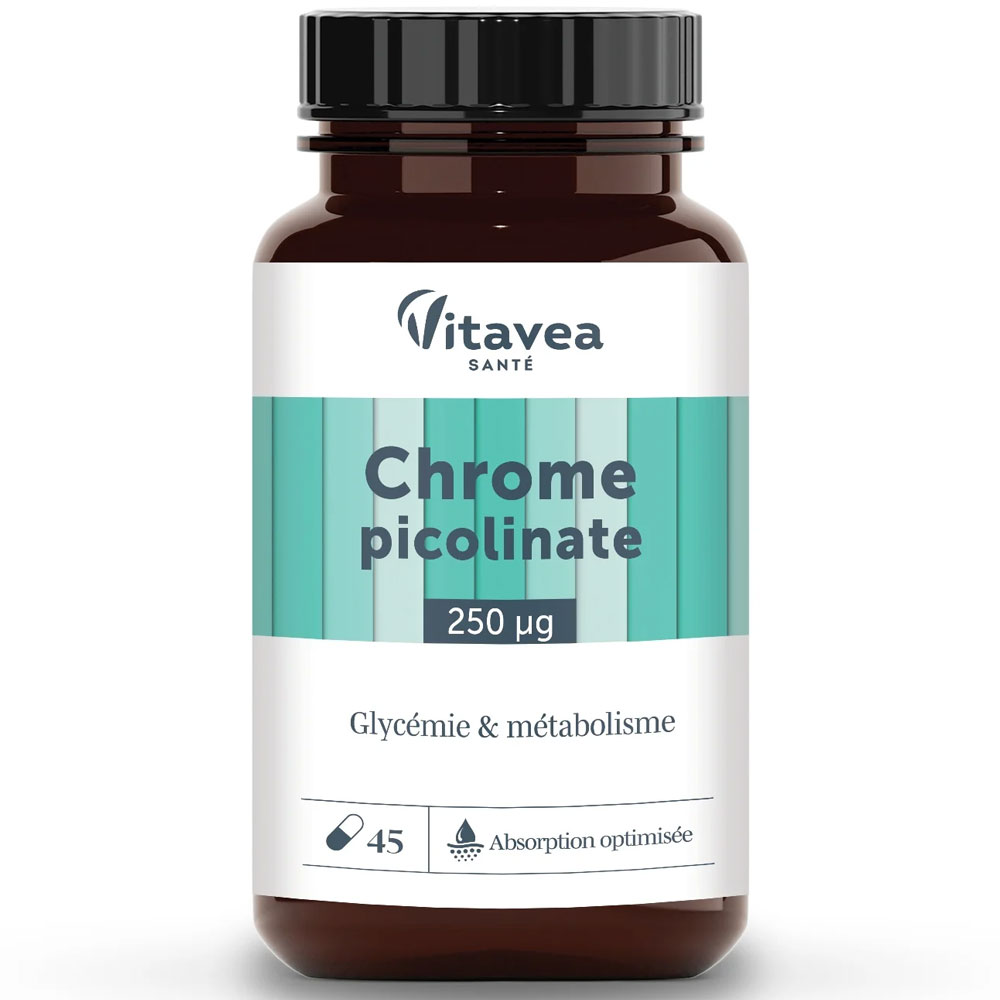 Vitavea Santé Les Essentiels Chrome Picolinate Glycémie & Metabolisme 45 gélules