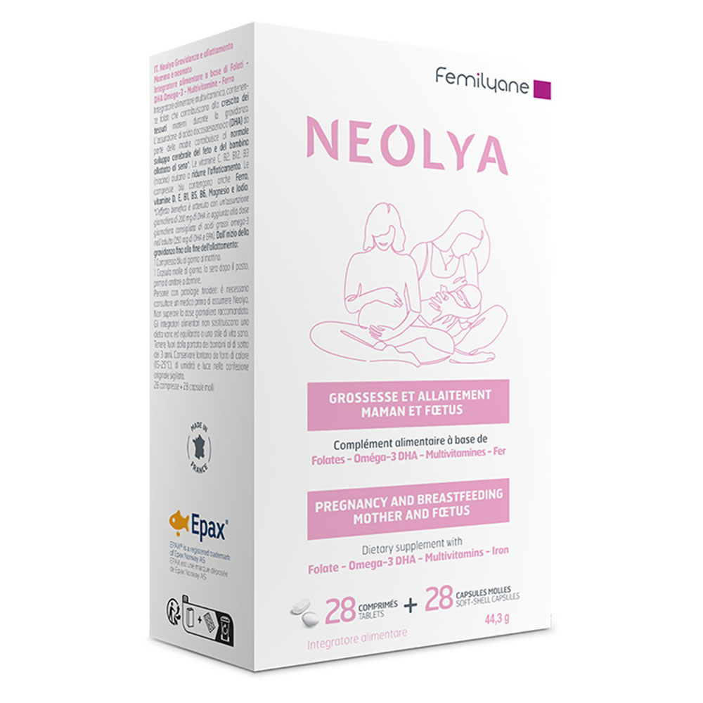 Bailleul Femilyane Neolya Grossesse et Allaitement Maman et Foetus 28 Comprimes + 28 Capsules