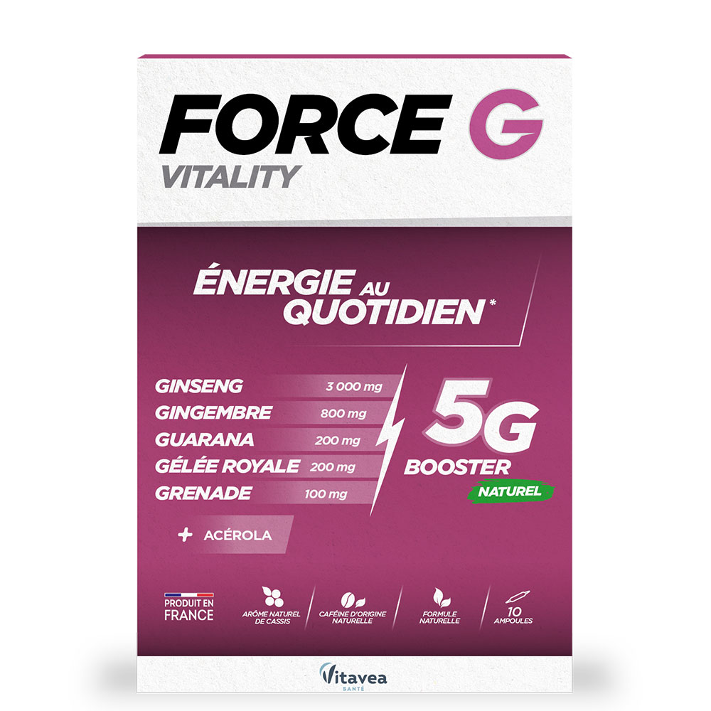 Vitavea Santé Force G Vitality Energie au Quotidien 10 ampoules