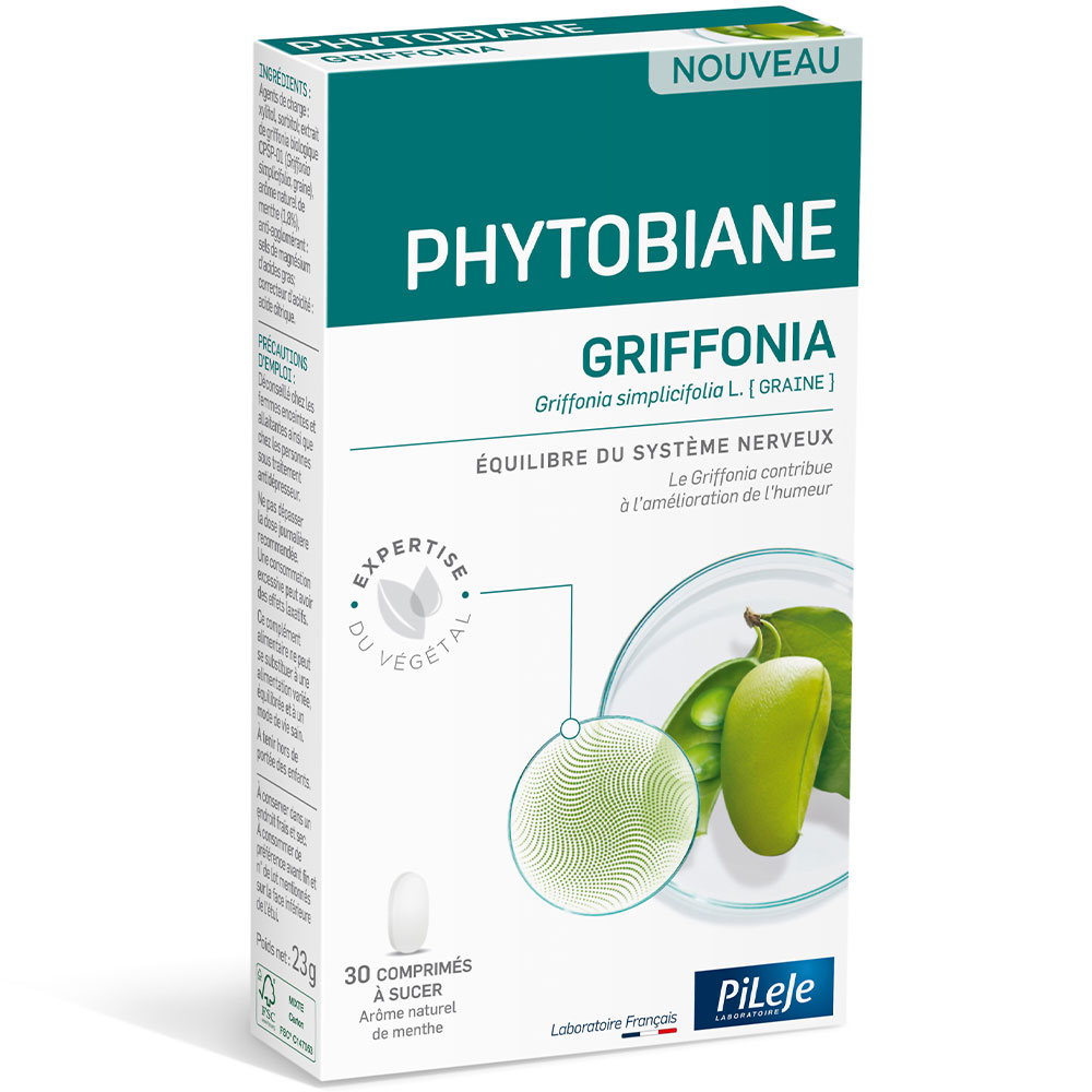 Pileje Phytobiane Griffonia Equilibre Système Nerveux 30 Comprimés à Sucer