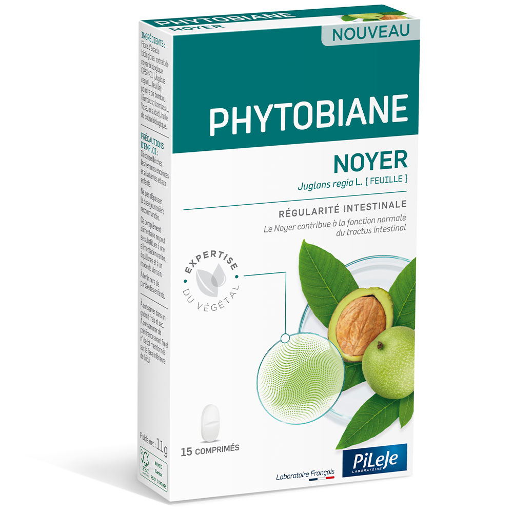Pileje Phytobiane Noyer Régularité intestinale 15 Comprimés