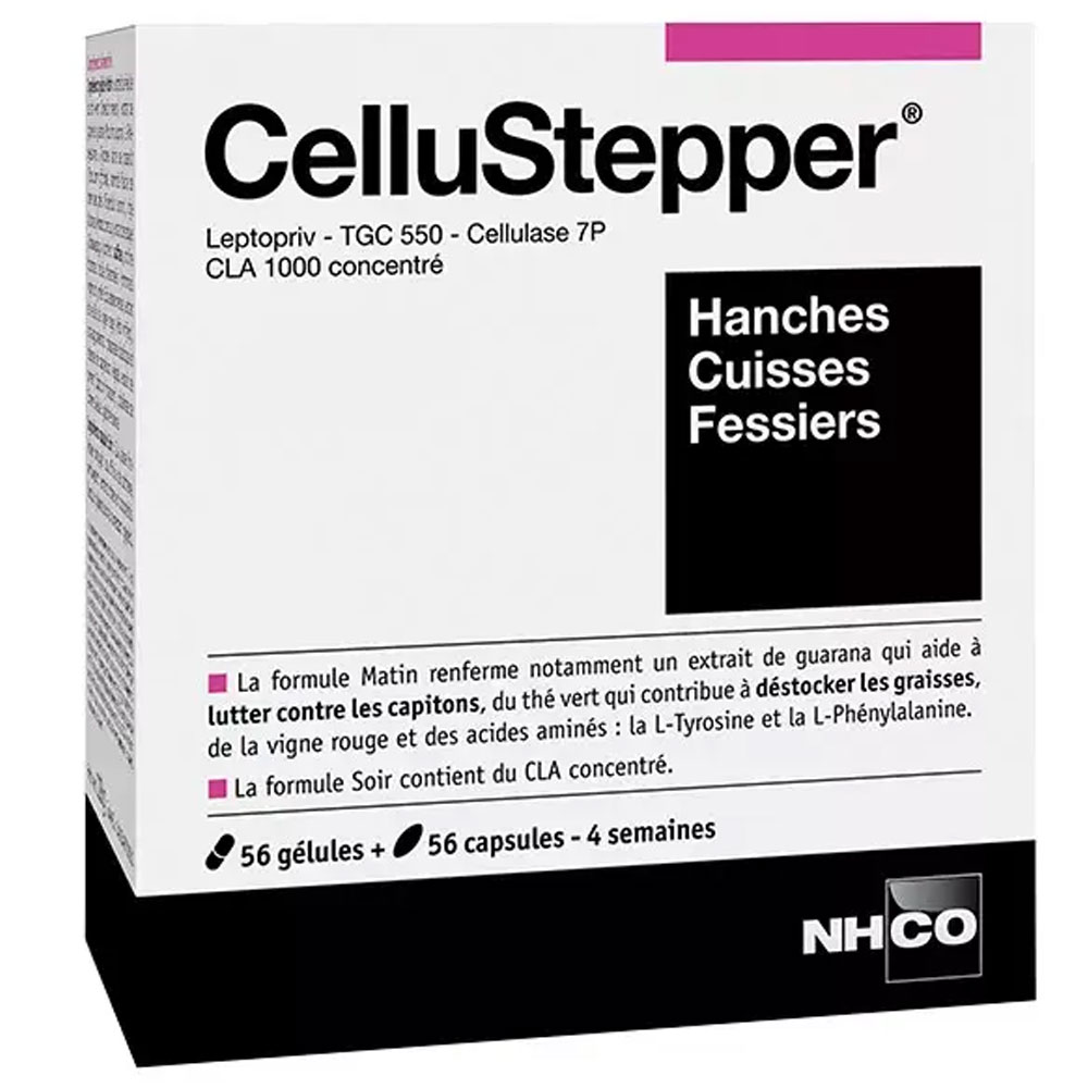 CELLUSTEPPER ZONES CIBLEES 56 gélules jour + 56 capsules soir Nhco Nutrition
