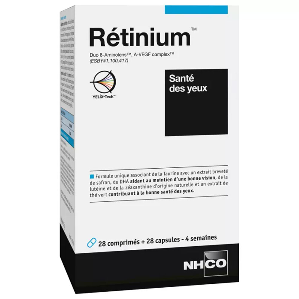 Nhco Nutrition Rétinium Sante Des Yeux 28 Comprimes + 28 Capsule