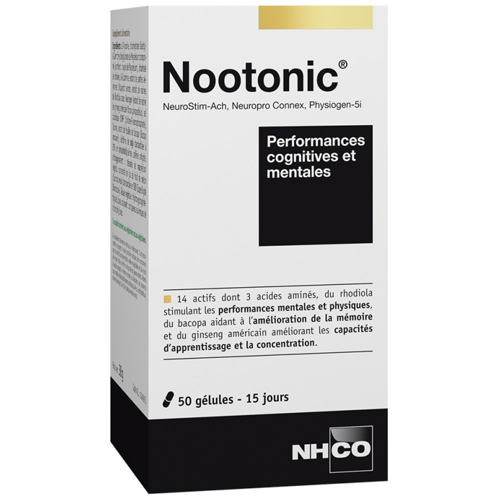 Nhco Nutrition Nootonic Performances Cognitives et Mentales 50 gélules
