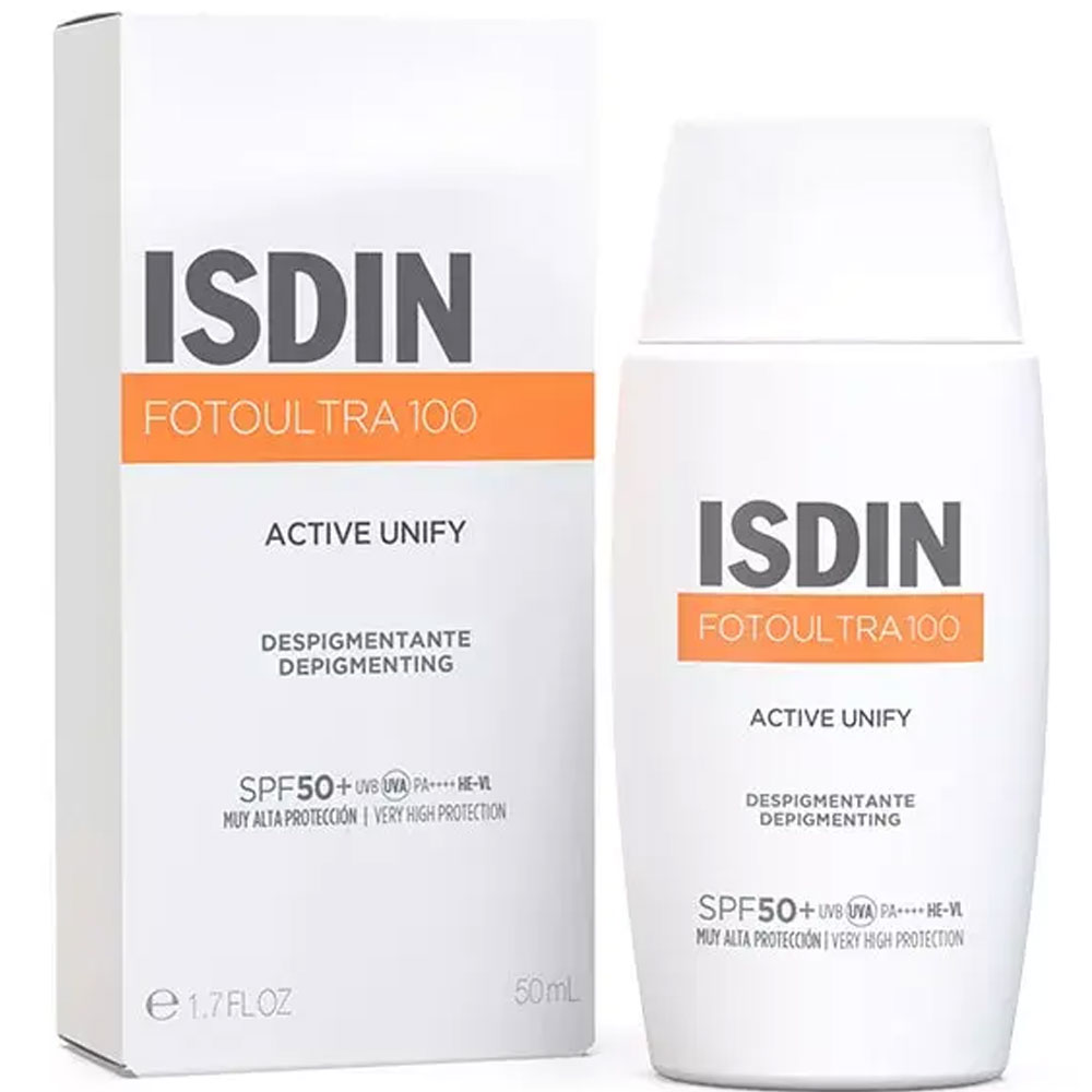 Isdin Active Unify Crème solaire visage teintée dépigmentante SPF50+ Color FotoUltra 100 50ml
