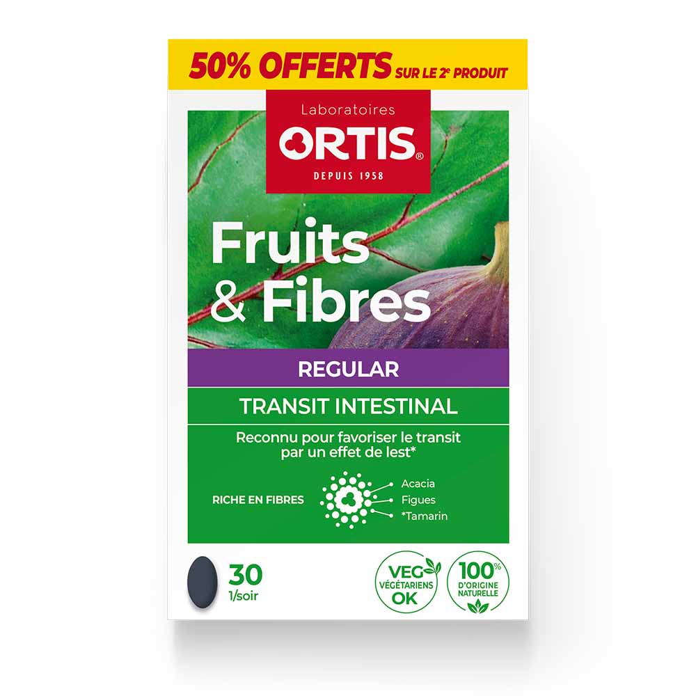 Ortis Fruits & Fibres Regular 2x30 Comprimes