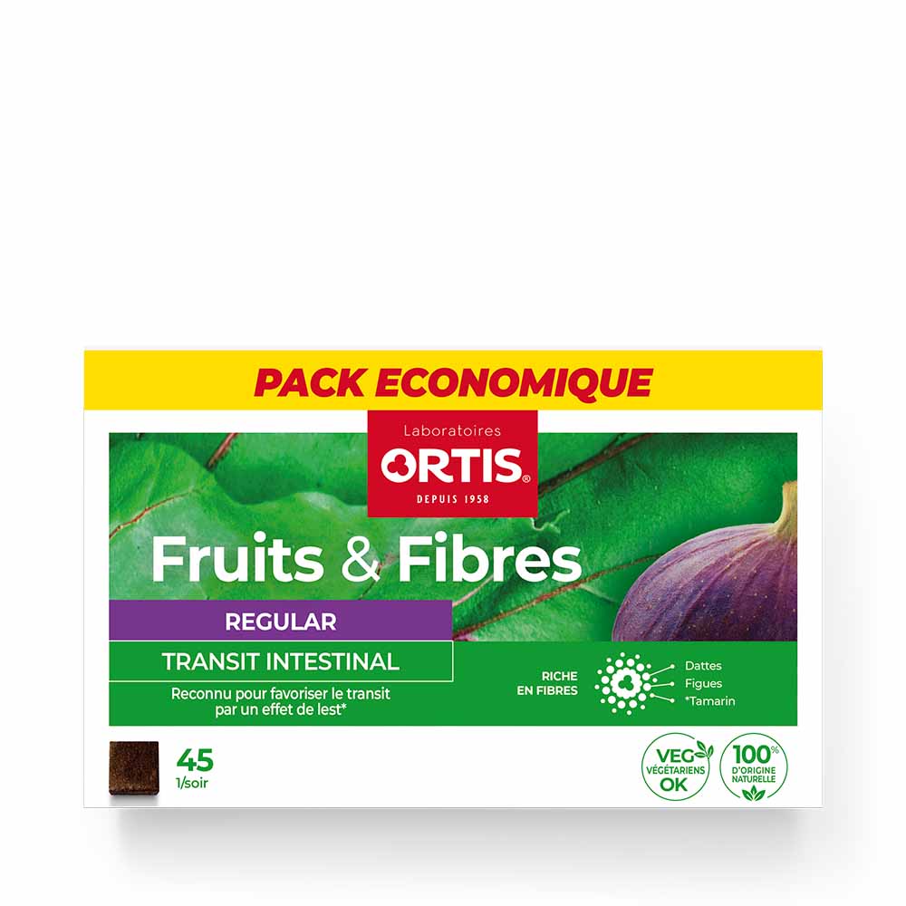 Ortis Fruits & Fibres Regular Transit Intestinal 45 Cubes