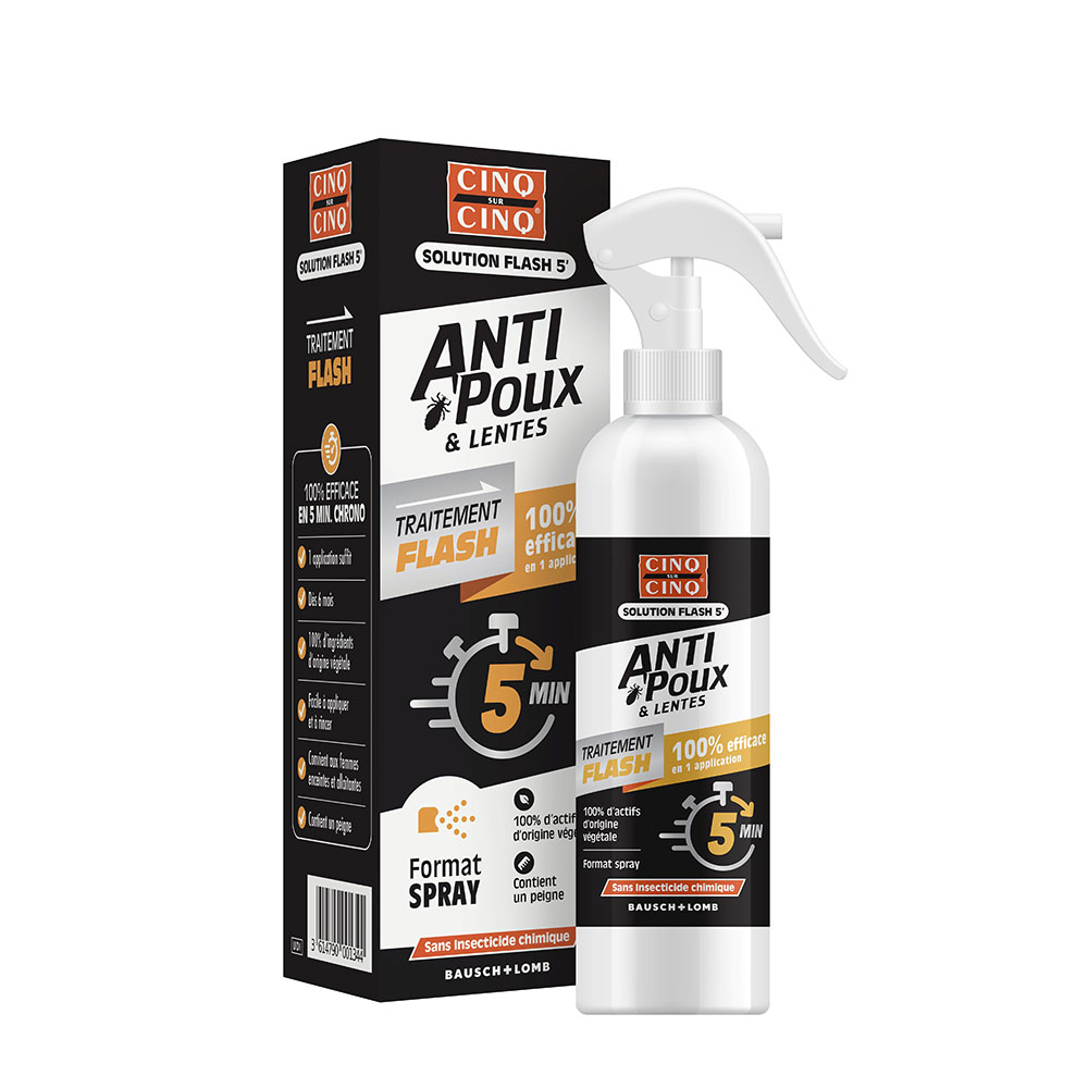 Cinq Sur Cinq Solution Flash Anti-Poux & Lentes 150ml