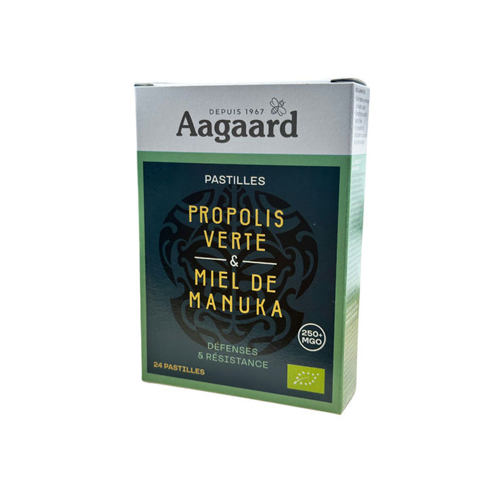 Aagaard Propolis Verte & Miel De Manuka Bio x24 pastilles