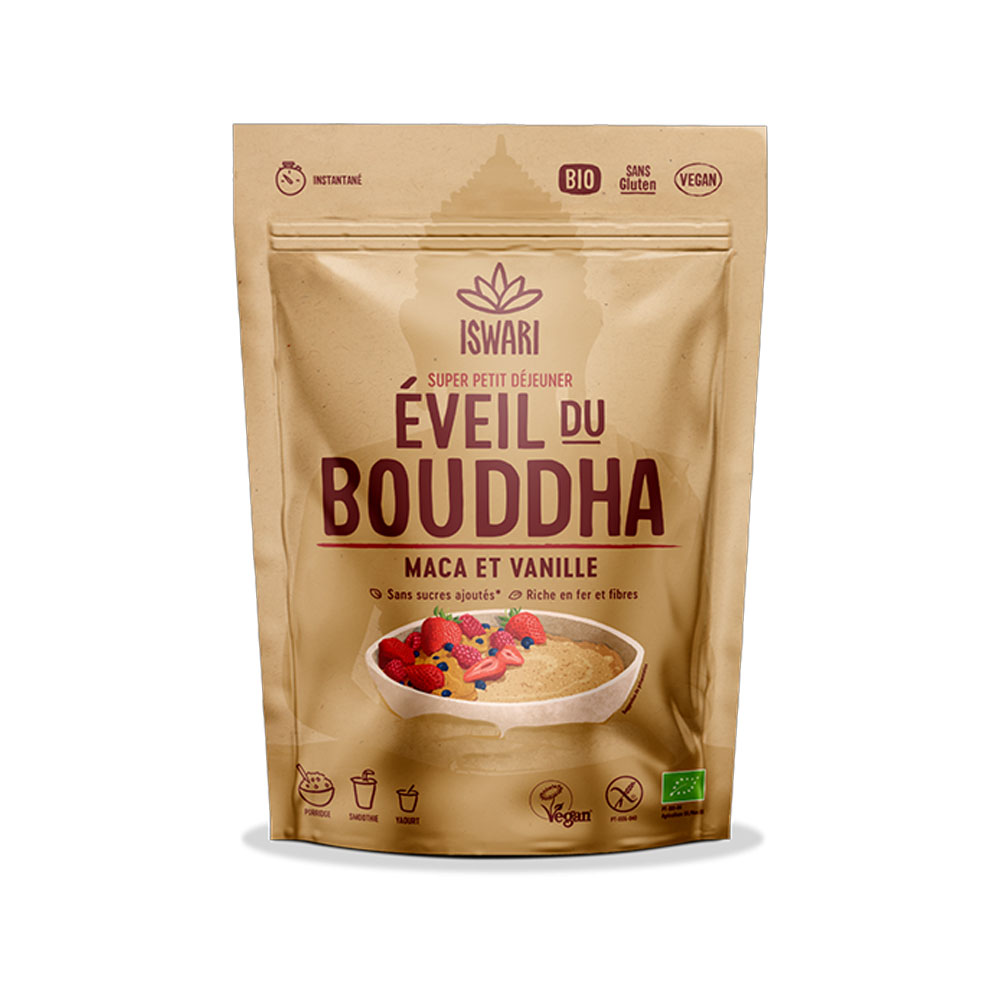 Maca Vanille Bio 360g Eveil du Bouddha Super Petit Déjeuner Iswari