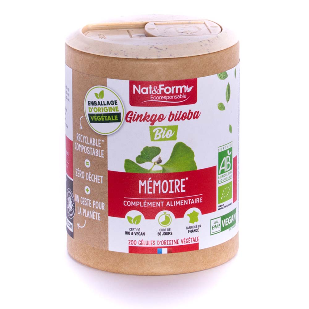 Nat&Form GINKGO BILOBA BIO 200 Gélules