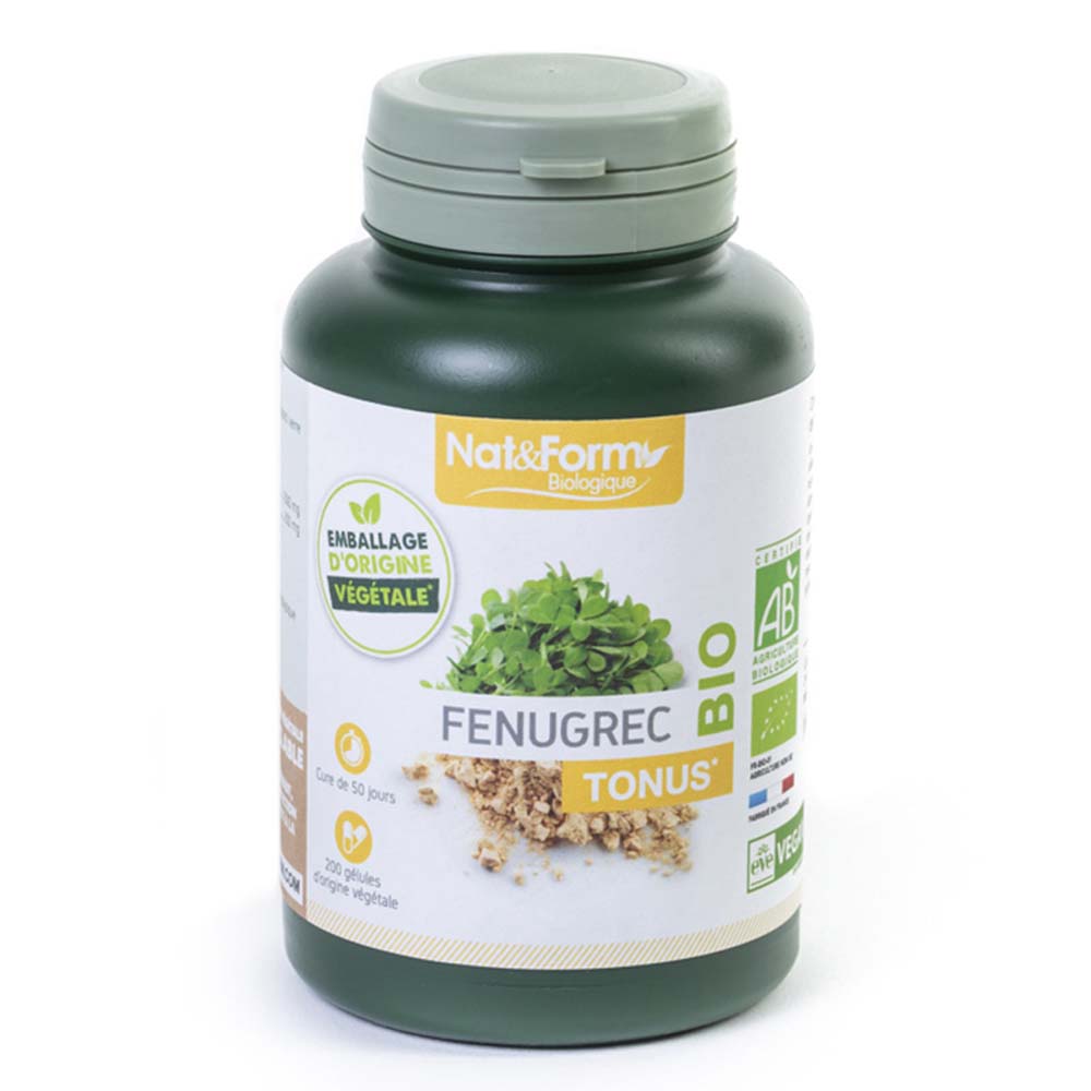 Nat&Form Fenugrec Bio 200 Gelules Ecoresponsable Nat&form