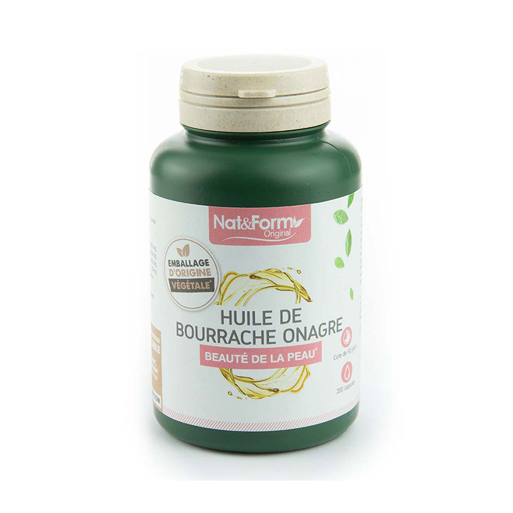 Nat&Form Huile De Bourrache & Onagre 200 Capsules