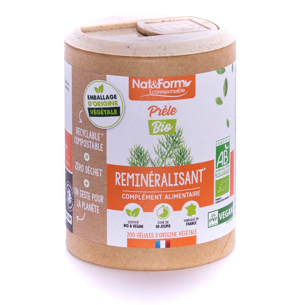 Nat&Form Prêle Bio Reminéralisant 200 Gélules