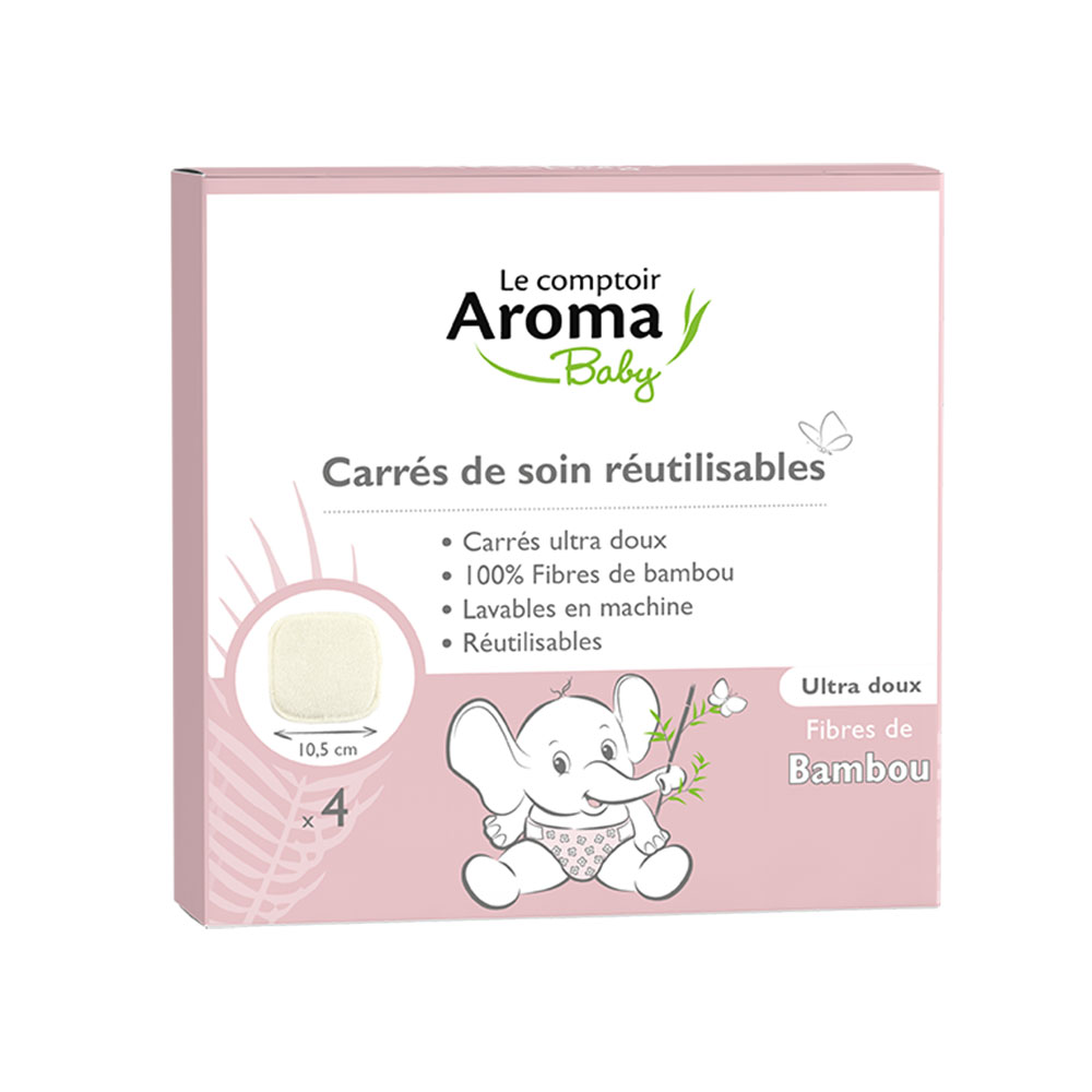 Le Comptoir Aroma Carrés de Soin Réutilisables Baby x4