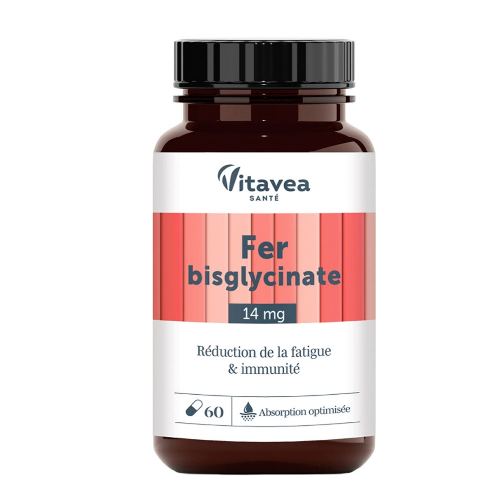 Vitavea Santé Les Essentiels Fer bisglycinate 14mg Fatigue & Immunité 60 gélules