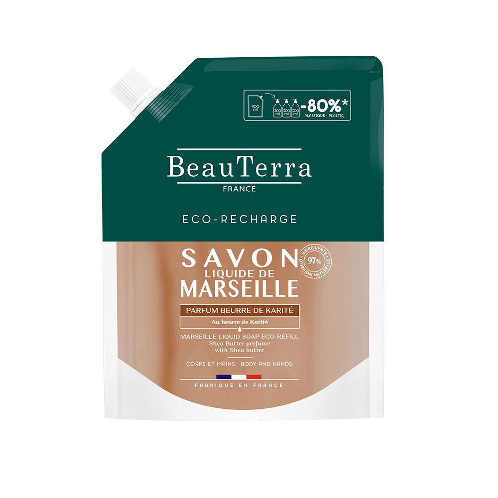 Beauterra Eco-recharge Savon Liquide de Marseille 900ml