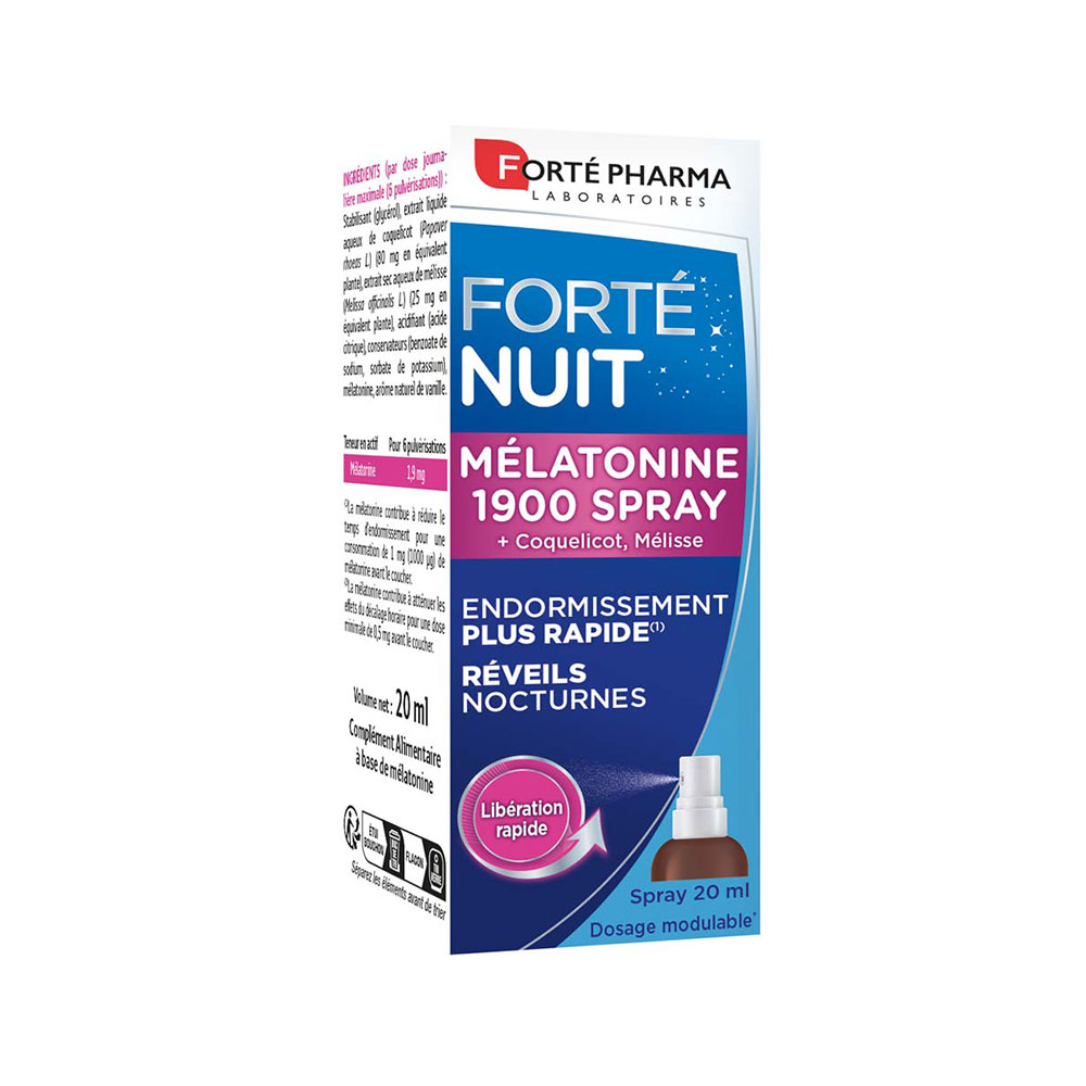 Forté Pharma Forté Nuit Spray Mélatonine 1900 Action rapide 20ml