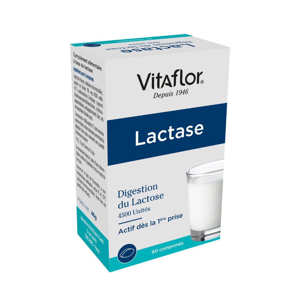 Vitaflor Lactase Digestion du lactose 60 comprimés