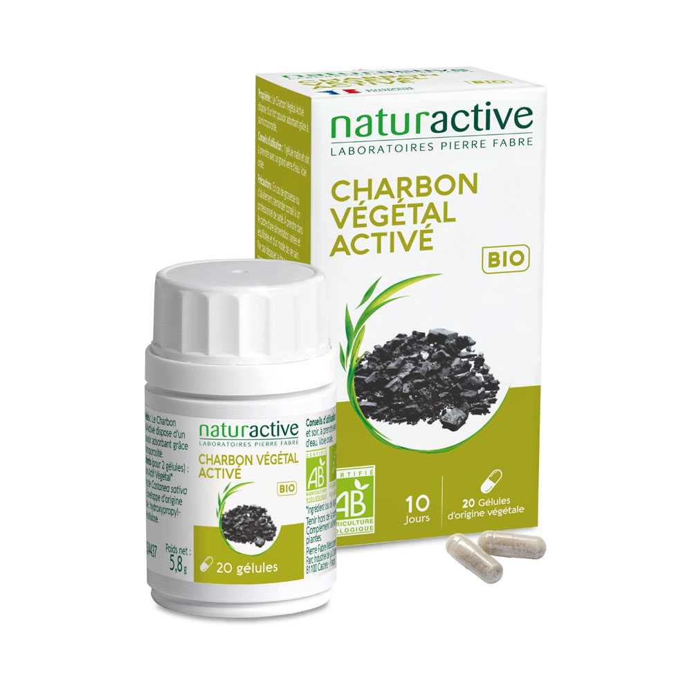 Naturactive Charbon Végétal Activé 20 gélules