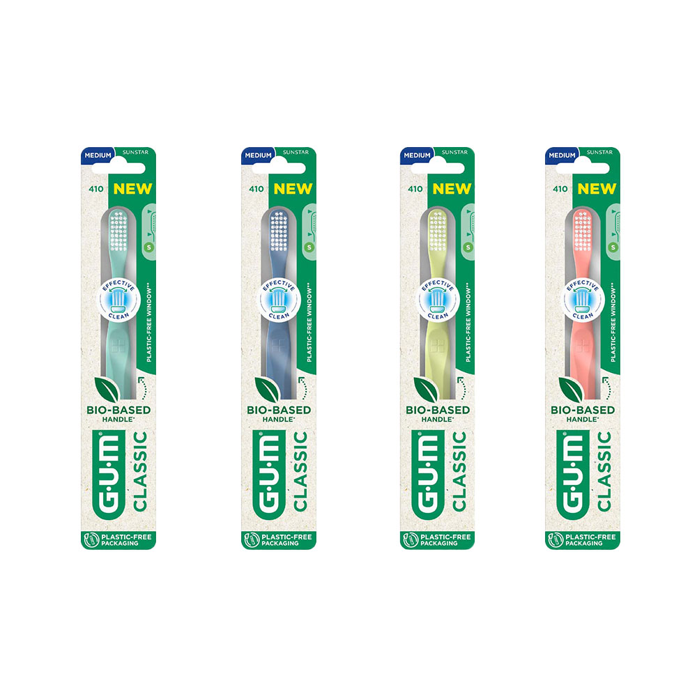 Gum Classic Brosse À Dents Bio-Sourcée Medium 20/100e Compacte x1