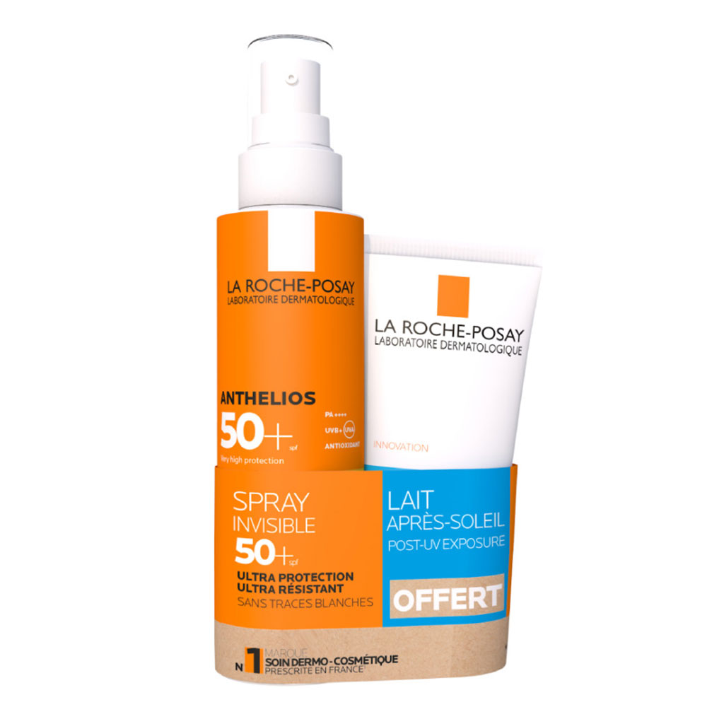 La Roche-Posay Anthelios Spray protection solaire corps SPF50+ et Lait Après-soleil