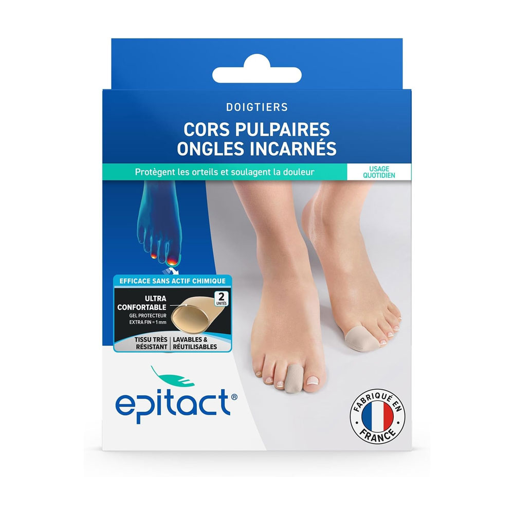 Epitact Doigtiers En Silicone Cors pulpaires et ongles incarnés x2