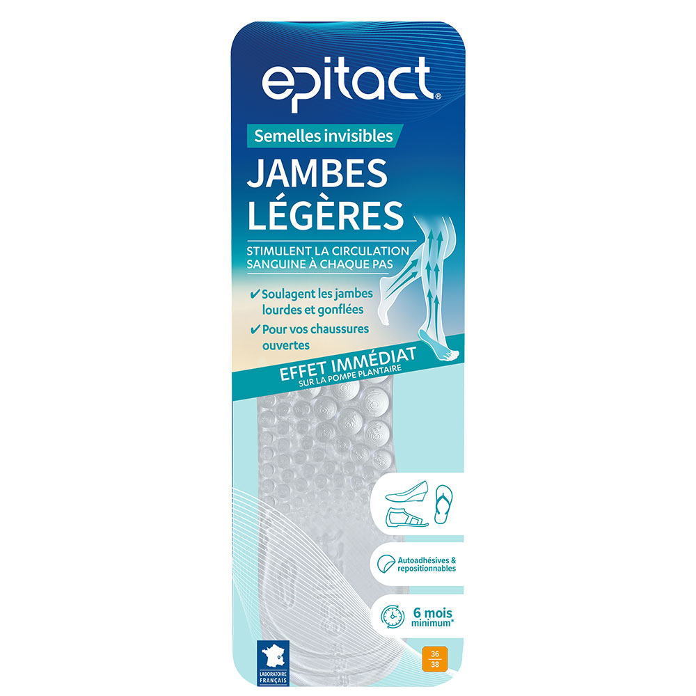 Epitact Semelles Thérapeutiques Invisibles Jambes légères 1 paire