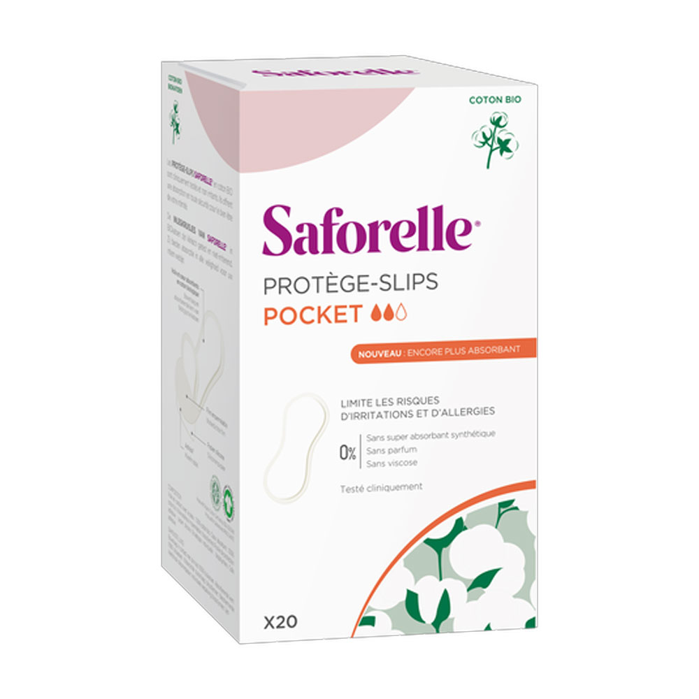 Saforelle Protège-slips Pocket Coton Bio x20