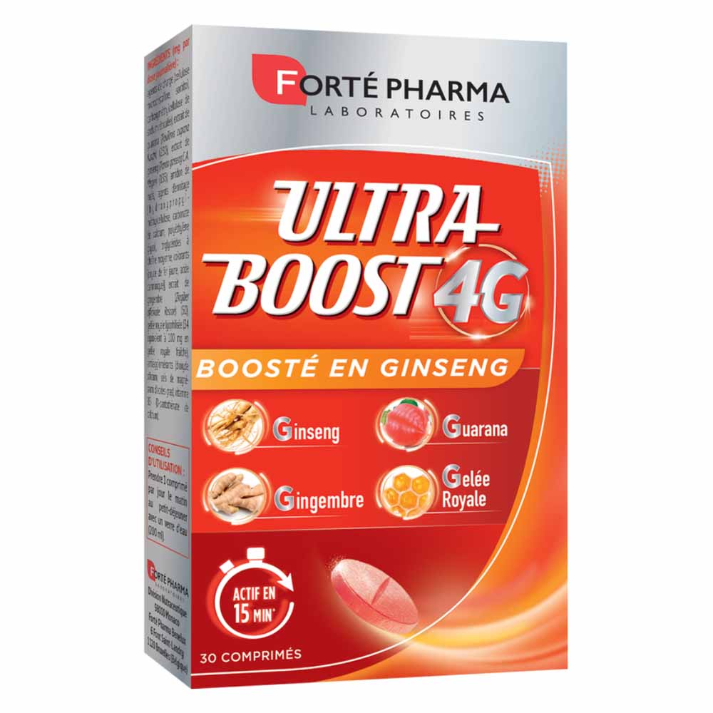 Forté Pharma Ultra Boost 4G Booster d'Energie Naturel enrichi en Ginseng 30 comprimés