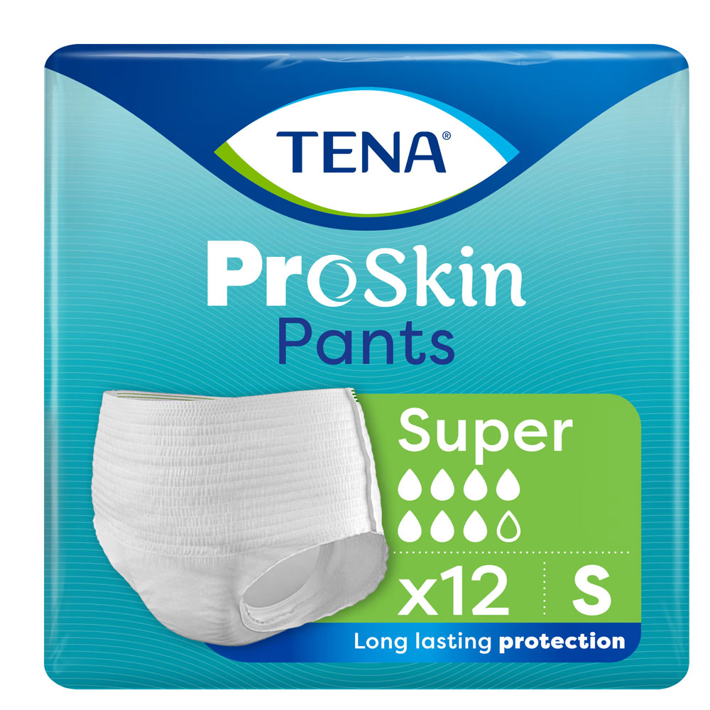 Tena Proskin Super Pants Culottes absorbantes Fuites Urinaires Taille S 65-85 cm x12