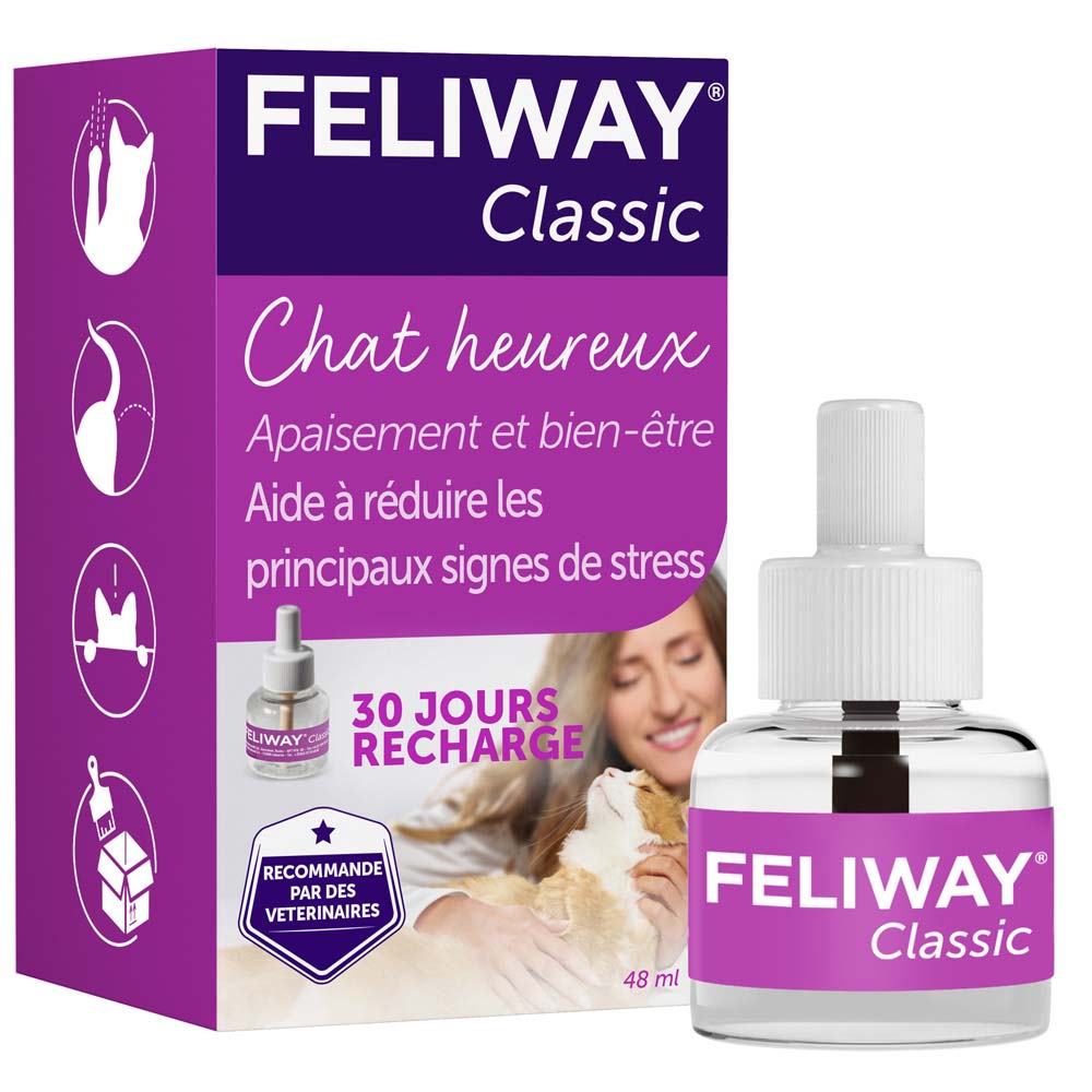 Feliway Classic Recharge pour Diffuseur Anti-stress Chat 48ml