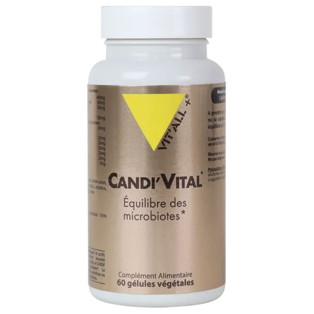Vit'All+ Candi'Vital Equilibre des microbiotes 60 Gélules