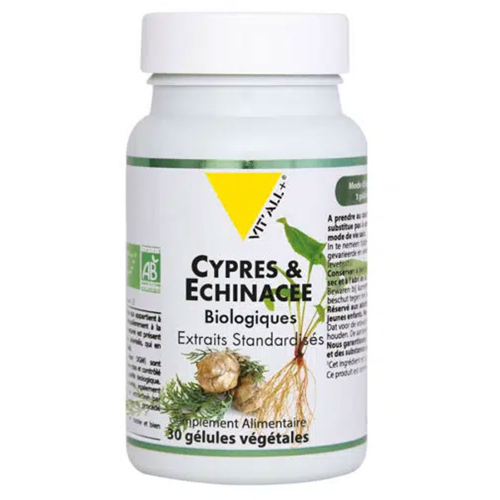 Vit'All+ Cyprès & Echinacée Bio 30 Gélules