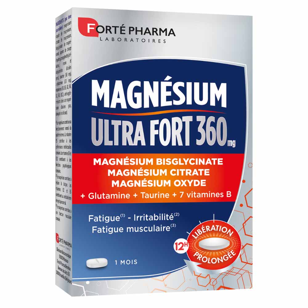 Forté Pharma Magnésium Ultra Fort 360 Stress et fatigue 30 comprimés à libération prolongée