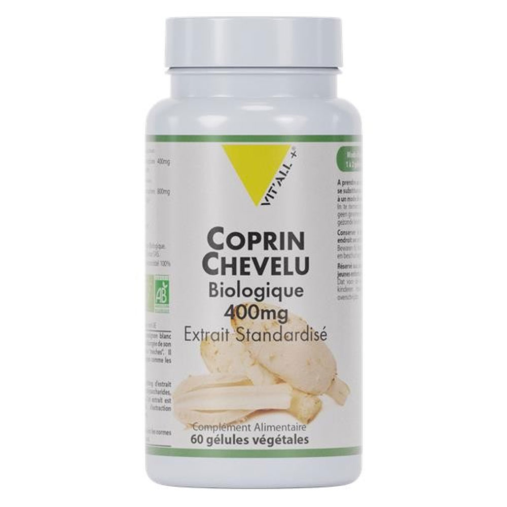 Vit'All+ Coprin Chevelu Bio 400mg 60 Gélules